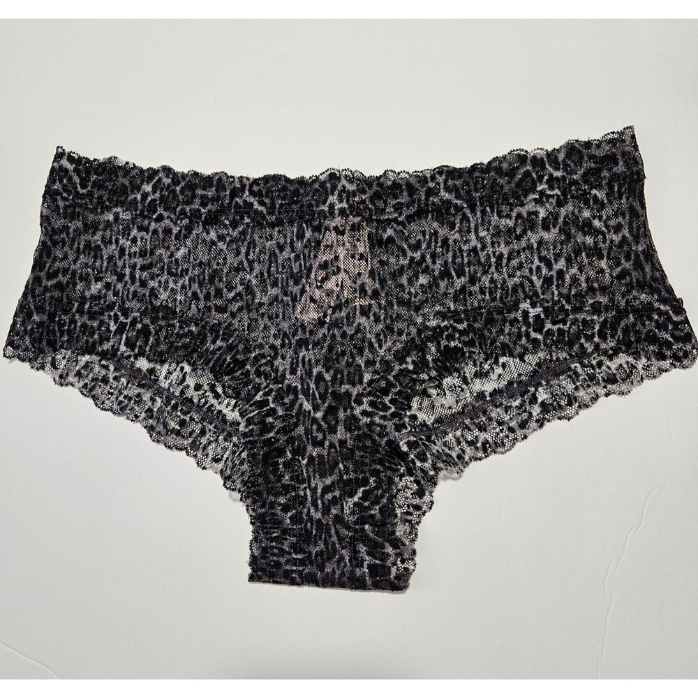 Victoria's Secret Cheeky Lace Panty Leopard Cheetah Animal Print size Large Sexy